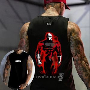 เสื้อกล้ามผู้ชายลายดราก้อนบอล จิเร็น เสื้อกล้ามฤดูร้อนลายอนิเมะ สำหรับฤดูใบไม้ผลิและฤดูใบไม้ร่วง เหมาะสำหรับเล่นกีฬา ฟิตเนส วิ่ง ออกกำลังกาย เสื้อกล้ามคลาสสิกแบบไม่มีแขน สำหรับใส่ในยิม