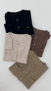 ALOHA Airin Cardigan Knit Button 225 - Cardigan Rajut Wanita Lengan Panjang - Korean Outer Knit