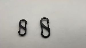 Metal S shape carabiner clips hook Spring Buckle Elastic Rope Hook Elastic Size For for Outdoor Backpack Buckle Stainless Steel
