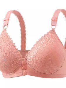 บราปิดด้านหน้าบางสบายไม่มีแหวนเหล็กสําหรับผู้หญิงวัยกลางคน ชุดชั้นในสุภาพสตรีป้องกันการหย่อนคล้อย อินเทรนด์ เสื้อผ้าบ้าน