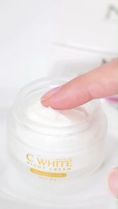 1แถม1 ME D ซีไวท์ไนท์ครีม ครีมกลางคืน ลด สิว ผิวกระจ่างใส