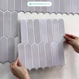 10pcs 3D Faux Matte Wall Panels Tile Stickers Waterproof Backsplash Kitchen Peel and Stick Room Decoration