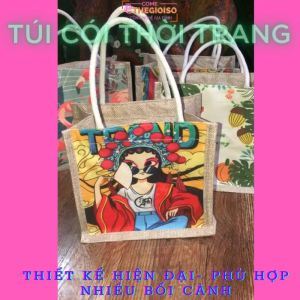 Túi cói minitúi xách đẹp mẫu 2024túi xách nữ in họa tiết vintage hàng đẹp phù hợp đi làm đi chơi -ethegioiso