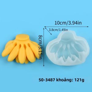 Khuôn Silicon 3D Hình Trái Cây Để Trang Trí Bánh - Chuối Dứa Xoài Chanh Mousse Sô Cô La Fondant Kẹo Món Tráng Miệng Làm Bánh Xà Phòng
