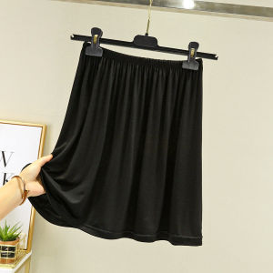 Underdress Bottoming White Liner Fashion Tape Underskirt Modal Mid Length Long Length Summer Safety Skirt Anti-Penetration Skirt