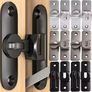 6Sets Sliding Door Lock 90°/180° Gate Latch Anti-theft Solid Buckle Locks for Bathroom Garden Window Door Bolt Toggle Lock with Screw