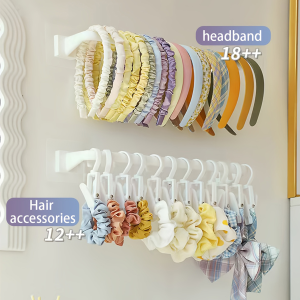 Household  Hair Accessories Wall Organizer Scrunchies Headband Storage Rack No-Punch Multifunctional Hair Clip Hair Hoop Storage