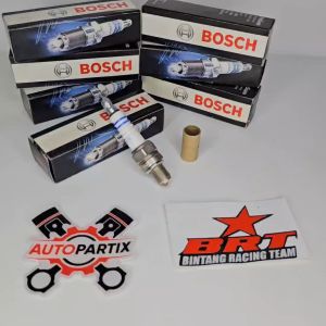 Busi BOSCH DOUBLE IRIDIUM UR4AI30 JUPITER Z VEGA MIO NOUVO XRIDE KLX 150 DTRACKER 150 KAZE KLX 140 ATHELE ZX 135 ASTREA GRAND SUPRA X FIT WIN PRIMA LEGENDA REVO SHOGUN SMASH ARASHI SPIN SKYDRIVE