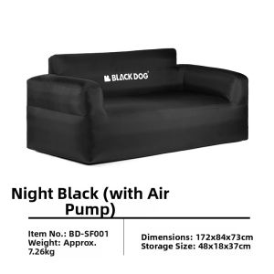 BLACK DOG | Outdoor Double Camping Inflatable Bed Portable