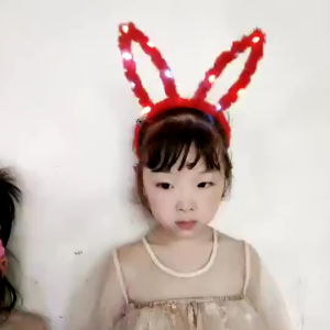 LED Party Light Up Rabbit Ears Headband Christmas Party Glowing Led Bunny Headdress Led Atmosphere Decoration Plush