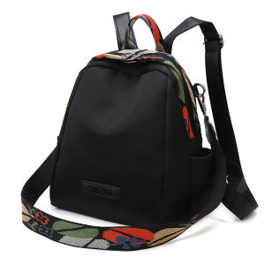 Lightweight Commuter Womens Backpack Crossbody Bag Travel Maternity Bag Soft Handle Zipper Closure Oxford Cloth Fabric