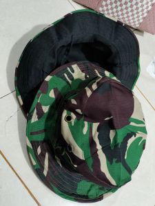 TOPI RIMBA LORENG TNI UNTUK ANAK ANAK TK SD