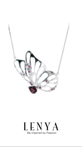 LENYA สร้อยคอพลอยโรโดไลท์ เสริมความรัก ความสัมพันธ์ ขนาด 7 มิล ตัวเรือนเงินแท้925 ชุบทองคำขาว