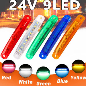 Waterproof 9 LED Side Warning Light Multicolor Truck Trailer Bus Van Lorry Width Lamp Signal Marker Bulb Lamp 12V 24V Accessorie
