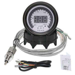 AD 52MM Exhaust Gas Temp Gauge Digital LED EXT + Voltmeter Voltage Air Fuel Auto Car Styling EGT Temperature Gauge Car Meter