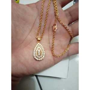 Abee Acc-1432 Aksesoris kalung perhiasan Wanita titanium mata Diamond 45cm