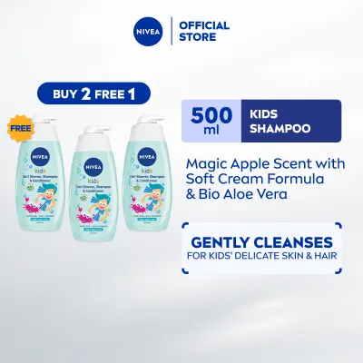 [BUY 2 FREE 1] NIVEA Kids Head to Toe Magic Apple (500ml x3) (Penjagaan Bayi)