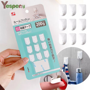YESPERY 9-45PCS Mini White Hook Self Adhesive Plastic Hook Bathroom Hair Band Jewelry Storage Hook Foyer Entryway Key Holder Umbrella Hanging Rack