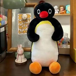 Takara Tomy | Cute Penguin Plush Doll Long Body Pillow Soft Stuffed Doll Bedroom Sofa Bedside Decor Sleeping Leg Holding Back Cushion Gifts