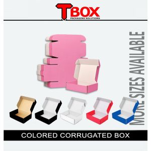 5PCS | ON HAND Colorful corrugated cardboard packaging PINK/ WHITE | BLACK/Kraft Mailer Corrugated Box