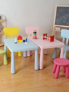 KIDS TABLE CHAIR STOOL CHILDREN TABLE 77X55CM MEJA KANAK MAMMUT STOOL STUDYING PLAYING TABLE KERUSI BANGKU