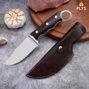 Outdoor knife with wooden handlefruit knifesharp and high hardness steel knife for household useportable folding small knife
