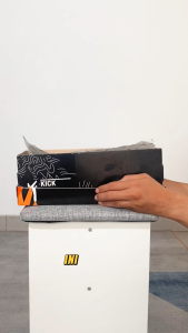 Kick Athletic - Sepatu Futsal Launcher 11150 White Gold/Black Gold/White Turquoise