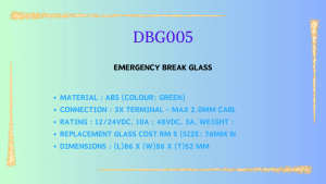 Emergency Break Glass Green Color to Release Door Access Control Terminal When Fire DBG005