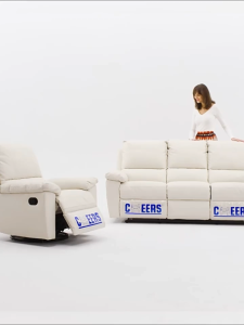 [Showroom display sample] CHEERS First Class Small Apartment Living Room Fabric Sofa (3/1 Seater) With Manual Recliner 8908A