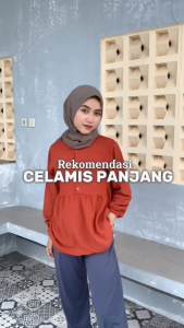 COD Promo isi 3 Celana Aladin Kerut Panjang Wanita Jumbo Bahan Kaos Rayon PE