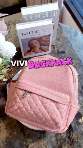 Jims Honey Vivi Tas Ransel Wanita Lucu Korea Polos Elegan Minimalis