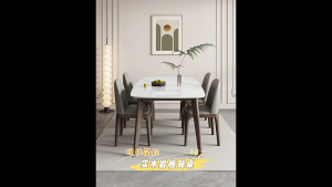 Dining Table For Kitchen Kitchen Island Table Set Round Dining Table  Dining Table  Italian Stone Plate Modern Simple Home All Solid Wood Small Apartment Fine Polishing 1 dian  餐桌