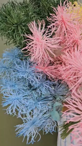 Bunga Hias Aksesoris Jarum Artificial 3 Cabang