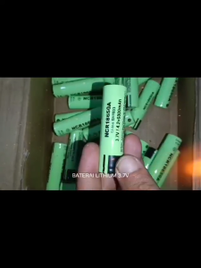 BATERAI MURAH & AWET BATRE 18650 SENTER ELECTRONIK LTHIUM 18650 3.7V 6800mAh Warna Hijau Muda