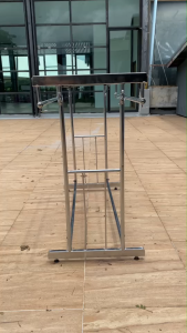 ราวกระจกคู่ ราวแขวนเสื้อผ้าบาร์คู่ สีโครเมี่ยม BY WANWANPRESENT