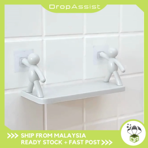DROPASSIST 1689 Bathroom Floating Shelf Toilet Rack Accessories Bathroom Storage Shelve Kitchen Wall Dinding Rak Shampoo
