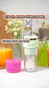 Máy xay sinh tố cầm tay Bear máy xay sinh tố mini sạc điện dung tích 300ml – Hàng chính hãng bảo hành 6-18 tháng