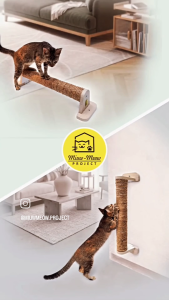 Tiang Garukan Kucing Dinding / Vertical - Horizontal Cat Scratching Post / Garukan Kucing Lantai / Cat Scratcher Pole [ HVSP-01 ]