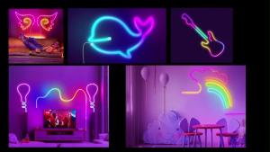 5M/10M Tuya RGBIC App+Remote Neon Rope Lights LED Neon Rope Light with Music Sync App 16M Colors with Alexa Google