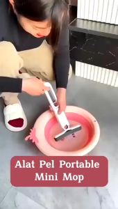 Alat Pel Mini Lipat Alat Pembersih Kaca Mini Portable Folding Mop