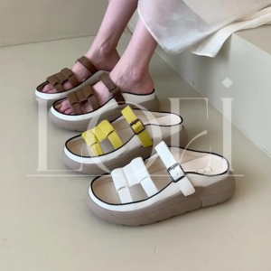 LOEI Sofia Sandal Flat Sendal Sehari Hari Wanita Slip On Sepatu Korean Style Kekinian 5501