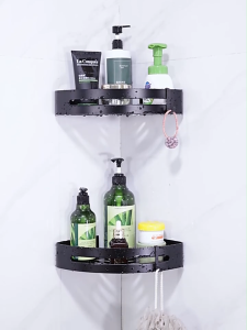 MEIDOO Bathroom Rack Shelf Aluminum Corner Rack Waterproof Anti-rust Shampoo Rack Toilet Rack Drill-free Bathroom Accessories