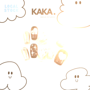 【 Ready Stock】KAKAnails Handmade Sweet Cool Black Pink Artificial Fake Nails Press-on DIY Set Kuku Palsu 甜辣妹风穿戴甲指甲 KK004