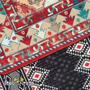 Tren-D-rugs: Karpet Jumbo Persian Eropa Vintage Abstrak Alas Lantai Kamar Tidur 200 cm x 300 cm