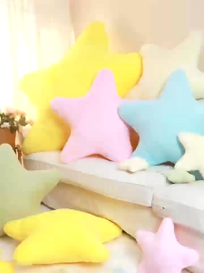 Cute Star-Shaped Plush Pillow - Soft Stuffed Cushion for Sofa Bedroom  & Home Decor