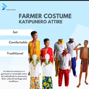 Checked Austee Colored Farmers Costume Ilocandia Attire Costumes for Boys