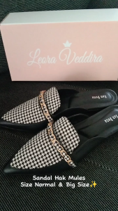 Leora Veddira - San Dona - Sandal Hak Mules - Hak 3 cm - SDN Tribal Mules - Sendal Dewasa Perempuan