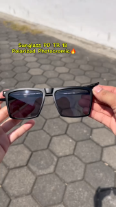 Sunglasses Photocromic Terpolarisasi Pria Porsche D TR1810 Kacamata Hitam Lensa Polarized Berubah Warna Ringan Lentur Frame Eyewear