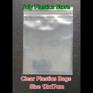 ถุงซิปใส Clear ขนาด 12x17 ซม. (แพค 50 ใบ) ถุงพลาสติกใส่เครื่องประดับ ถุงซิปใส่ของทั่วไป ถุงซิปแบบ A คุณภาพดี โดย July Plastics