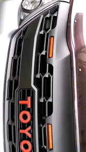 Hc Cargo Toyota Fortuner 2012 - 2015 GR Sport Matte Black 3 LED Front Grill Grille Fortuner GR Grill